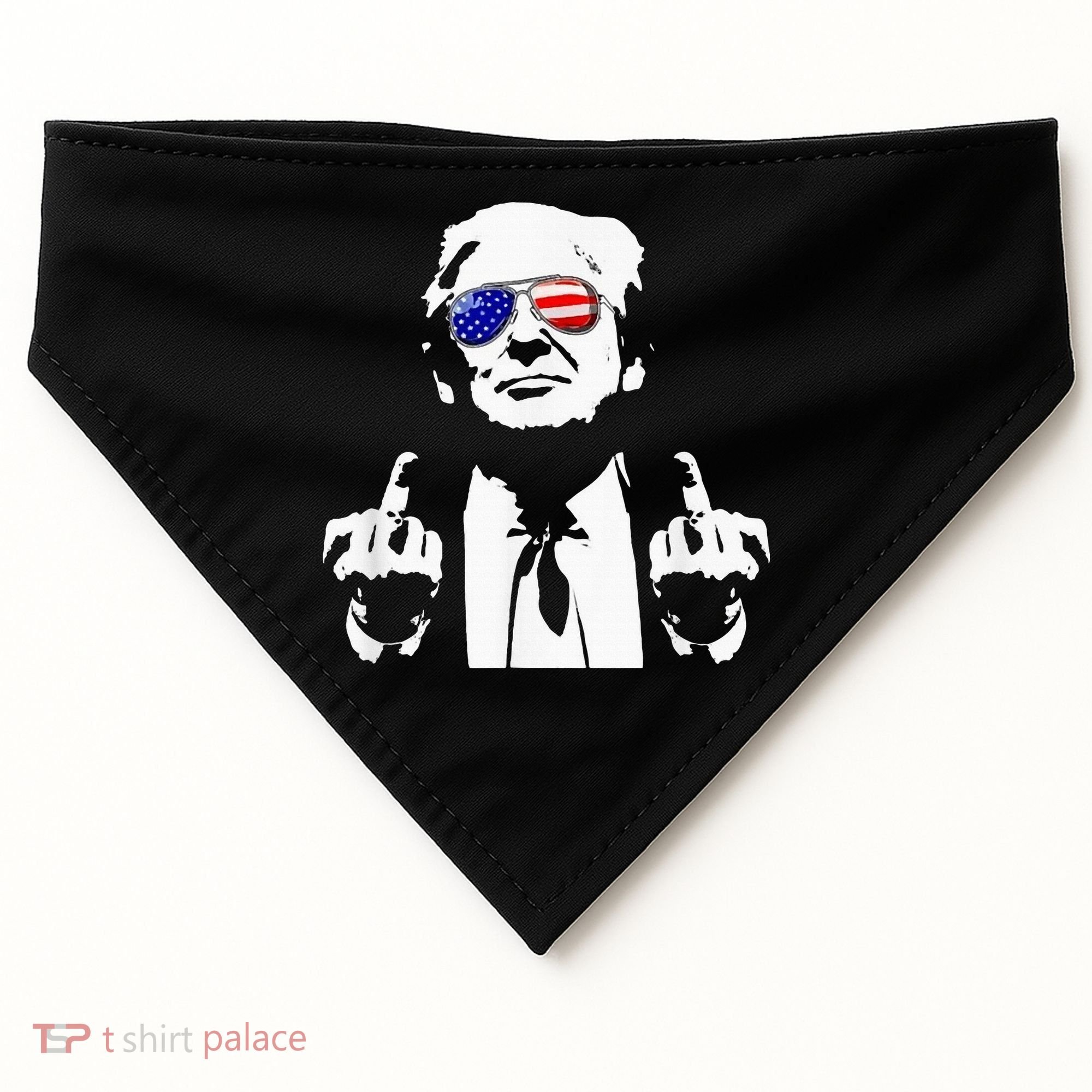 Donald Trump 2024 Middle Finger Conservative Republican USA-Made Doggie Bandana