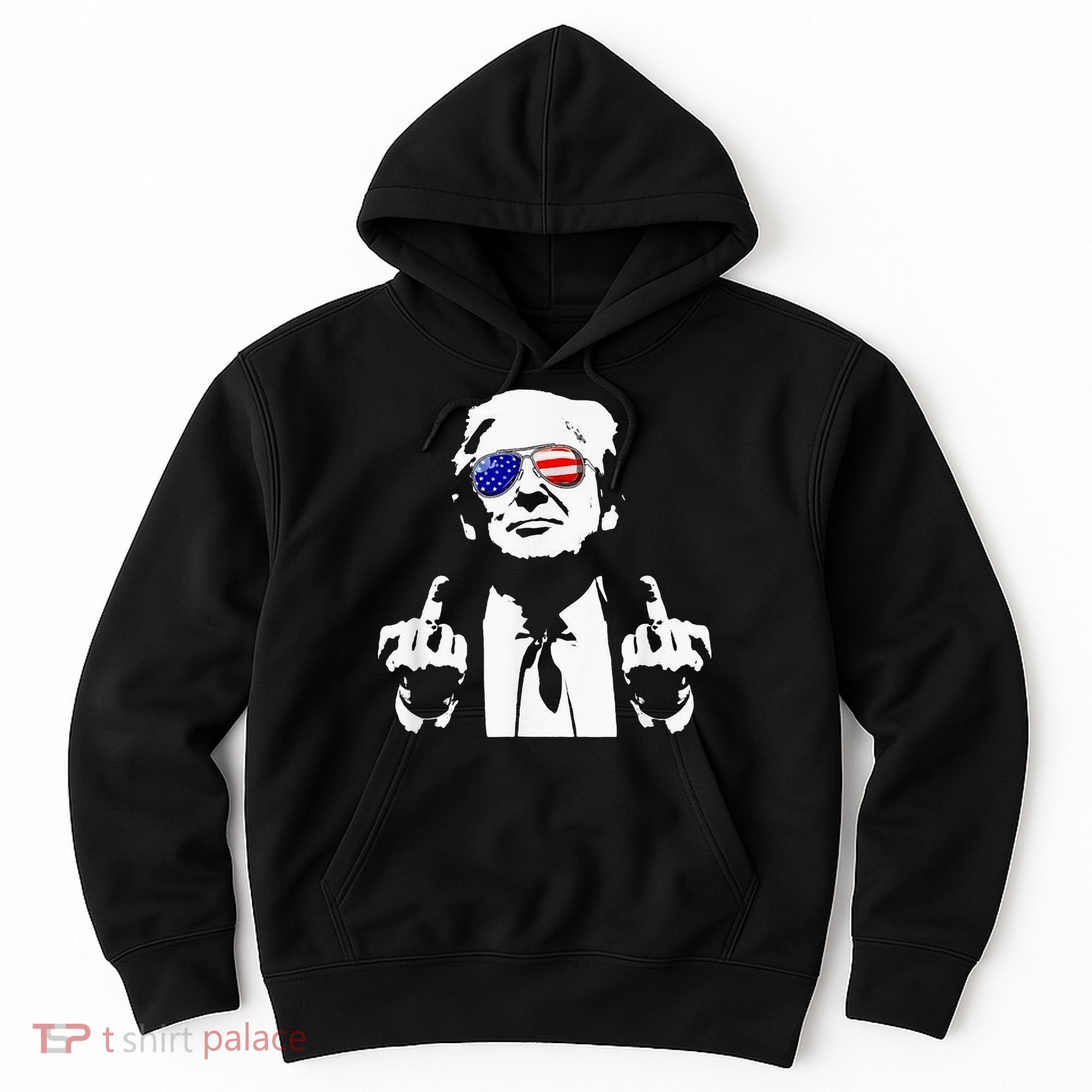 Donald Trump 2024 Middle Finger Conservative Republican Hoodie