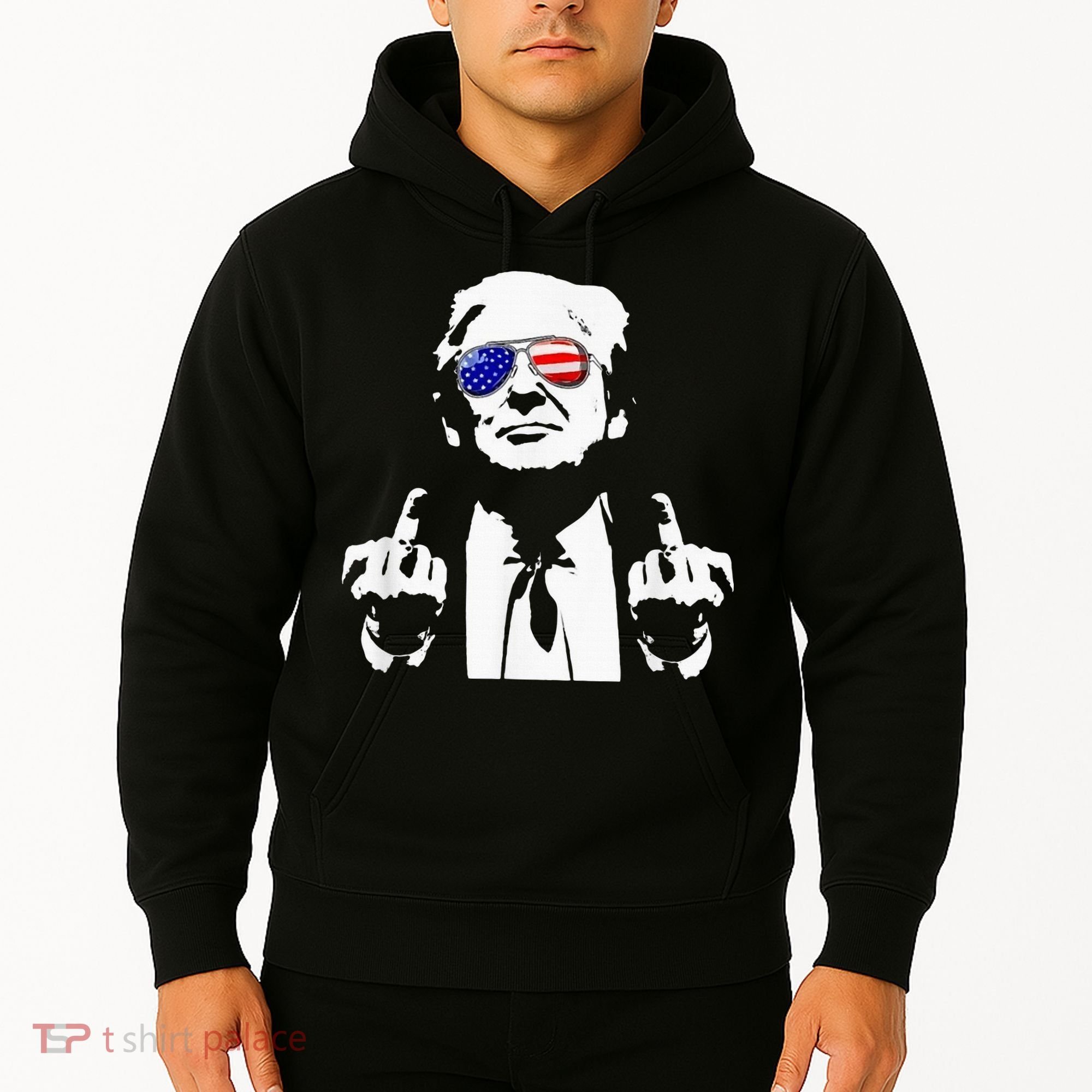Donald Trump 2024 Middle Finger Conservative Republican Hoodie