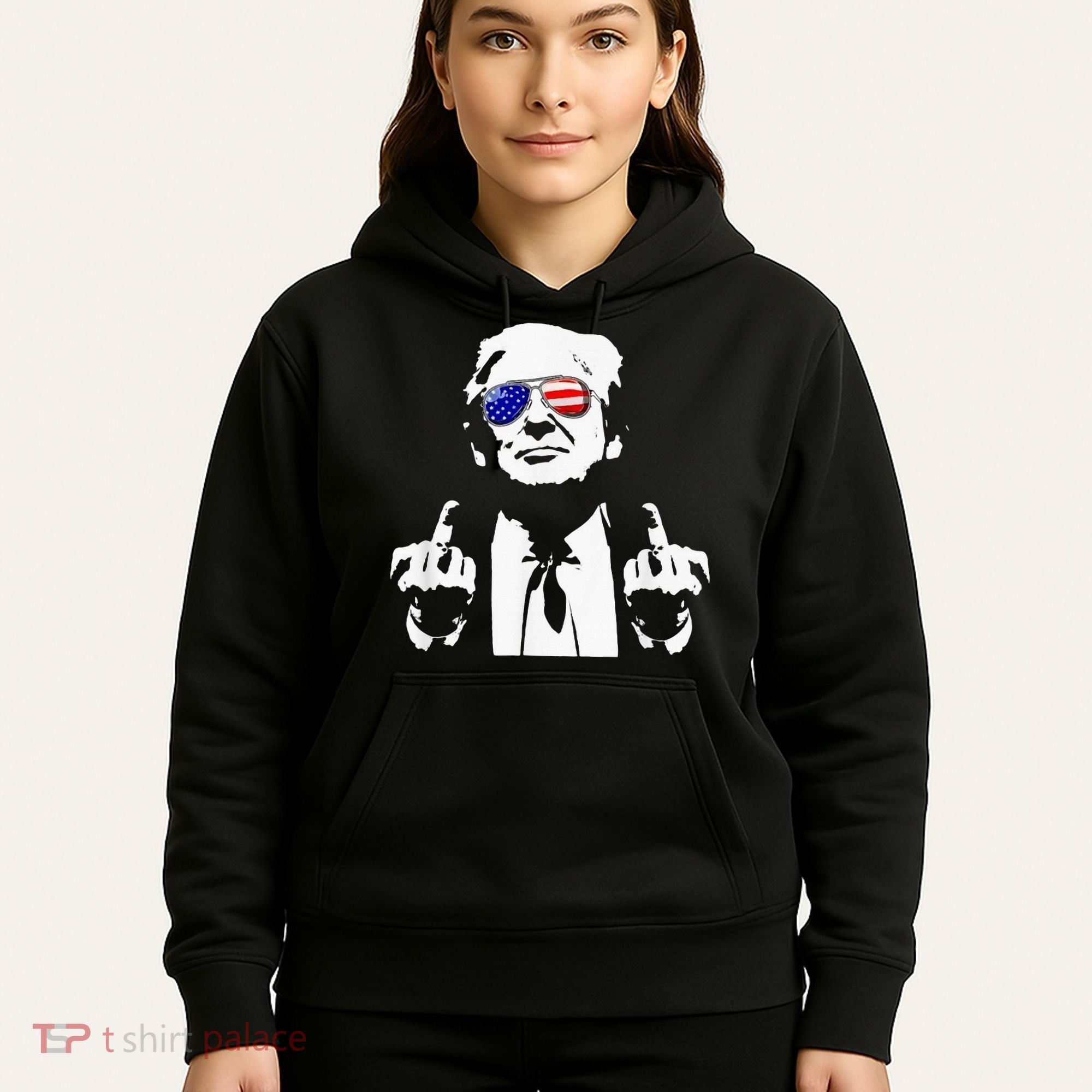 Donald Trump 2024 Middle Finger Conservative Republican Hoodie
