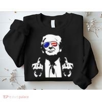Donald Trump 2024 Middle Finger Conservative Republican Sweatshirt thumb 2