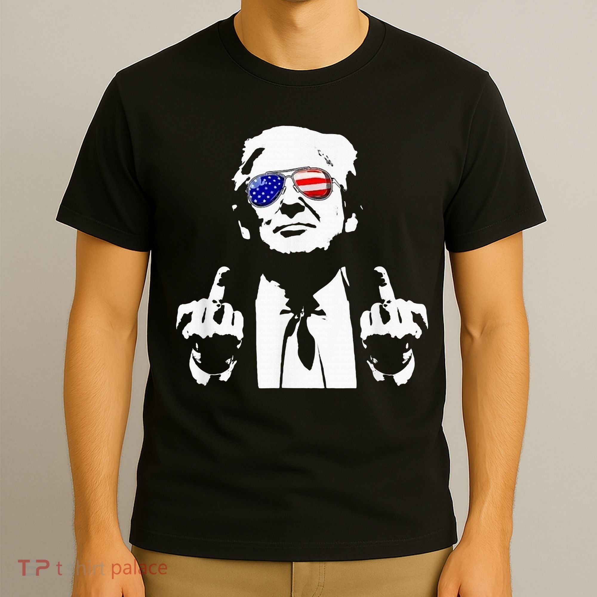 Donald Trump 2024 Middle Finger Conservative Republican T-Shirt