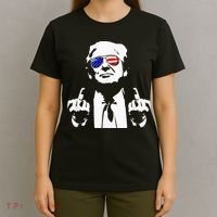 Donald Trump 2024 Middle Finger Conservative Republican T-Shirt thumb 4