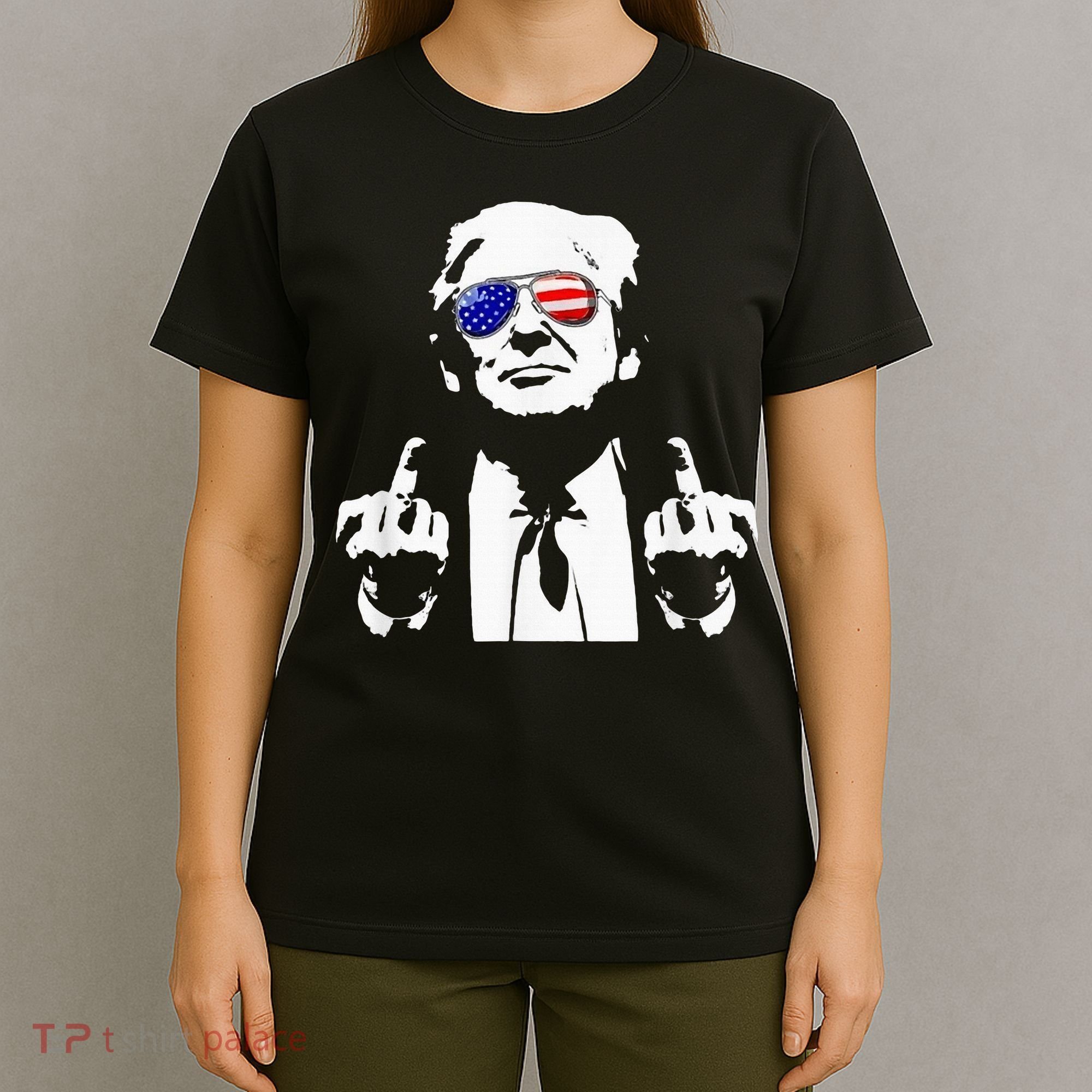 Donald Trump 2024 Middle Finger Conservative Republican T-Shirt
