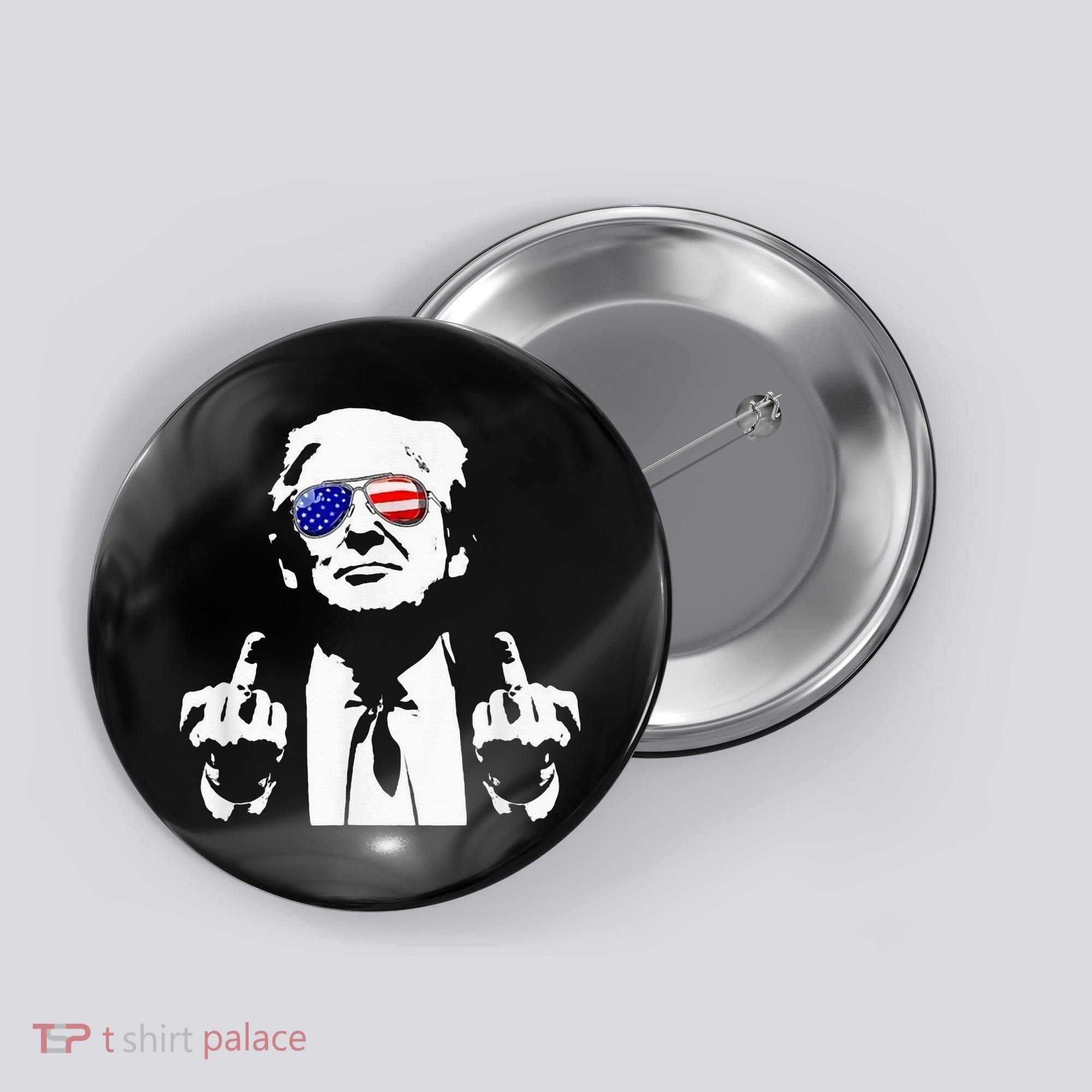 Donald Trump 2024 Middle Finger Conservative Republican Button