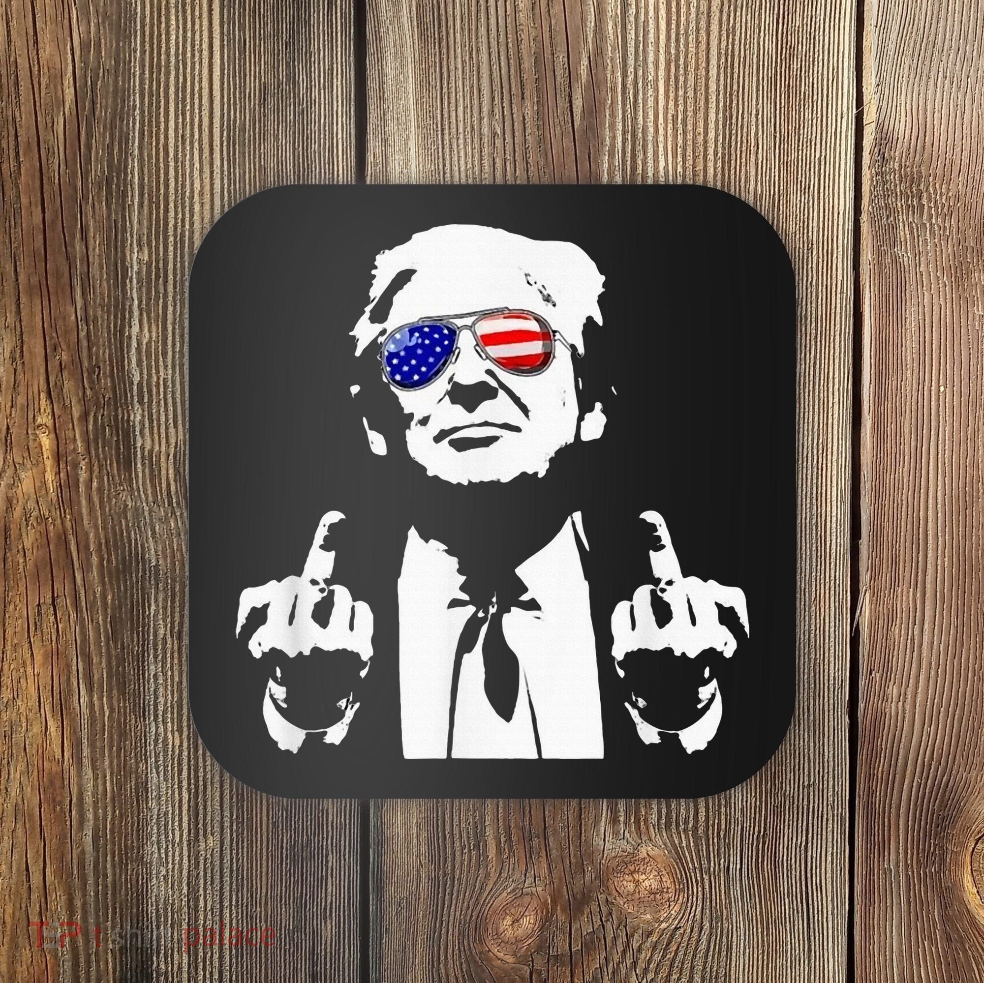 Donald Trump 2024 Middle Finger Conservative Republican Coaster