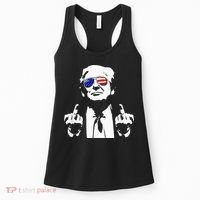 Donald Trump 2024 Middle Finger Conservative Republican Women's Tank Top thumb 0