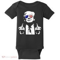 Donald Trump 2024 Middle Finger Conservative Republican Baby Bodysuit thumb 0