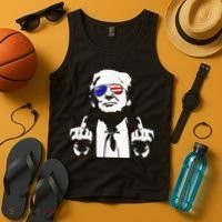 Donald Trump 2024 Middle Finger Conservative Republican Tank Top thumb 4