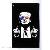 Donald Trump 2024 Middle Finger Conservative Republican Golf Towel thumb 0