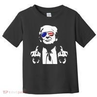 Donald Trump 2024 Middle Finger Conservative Republican Toddler T-Shirt thumb 0