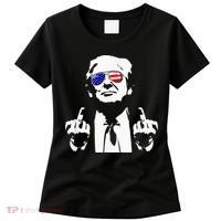 Donald Trump 2024 Middle Finger Conservative Republican Women's T-Shirt thumb 0