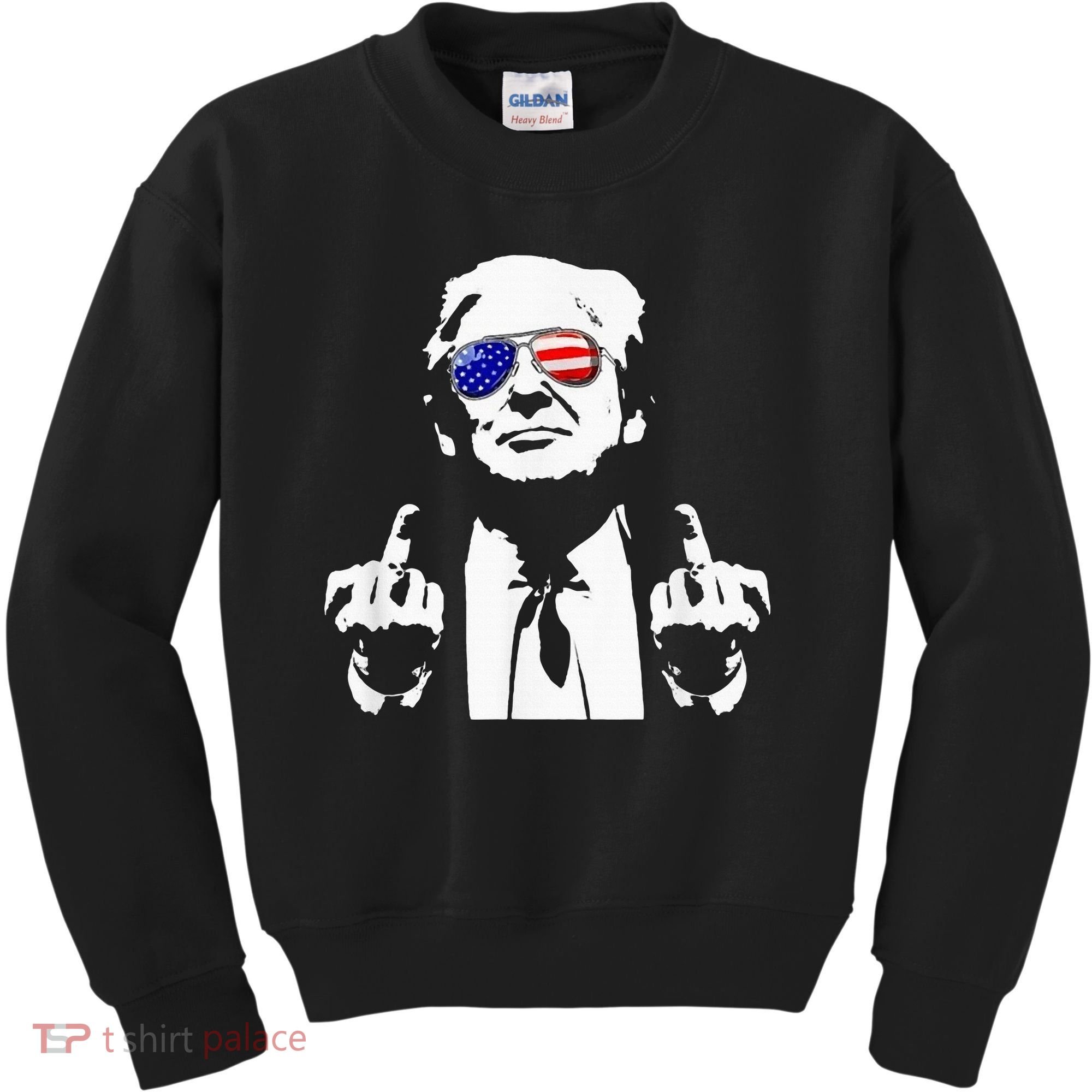 Donald Trump 2024 Middle Finger Conservative Republican Kids Sweatshirt