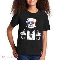 Donald Trump 2024 Middle Finger Conservative Republican Kids T-Shirt thumb 2