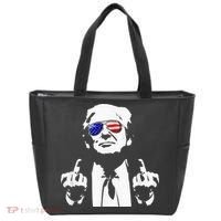 Donald Trump 2024 Middle Finger Conservative Republican Tote Bag thumb 0