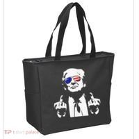 Donald Trump 2024 Middle Finger Conservative Republican Tote Bag thumb 2