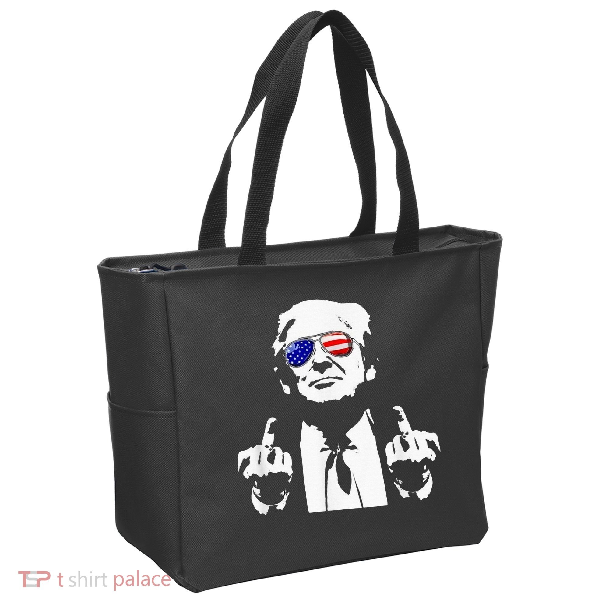 Donald Trump 2024 Middle Finger Conservative Republican Tote Bag