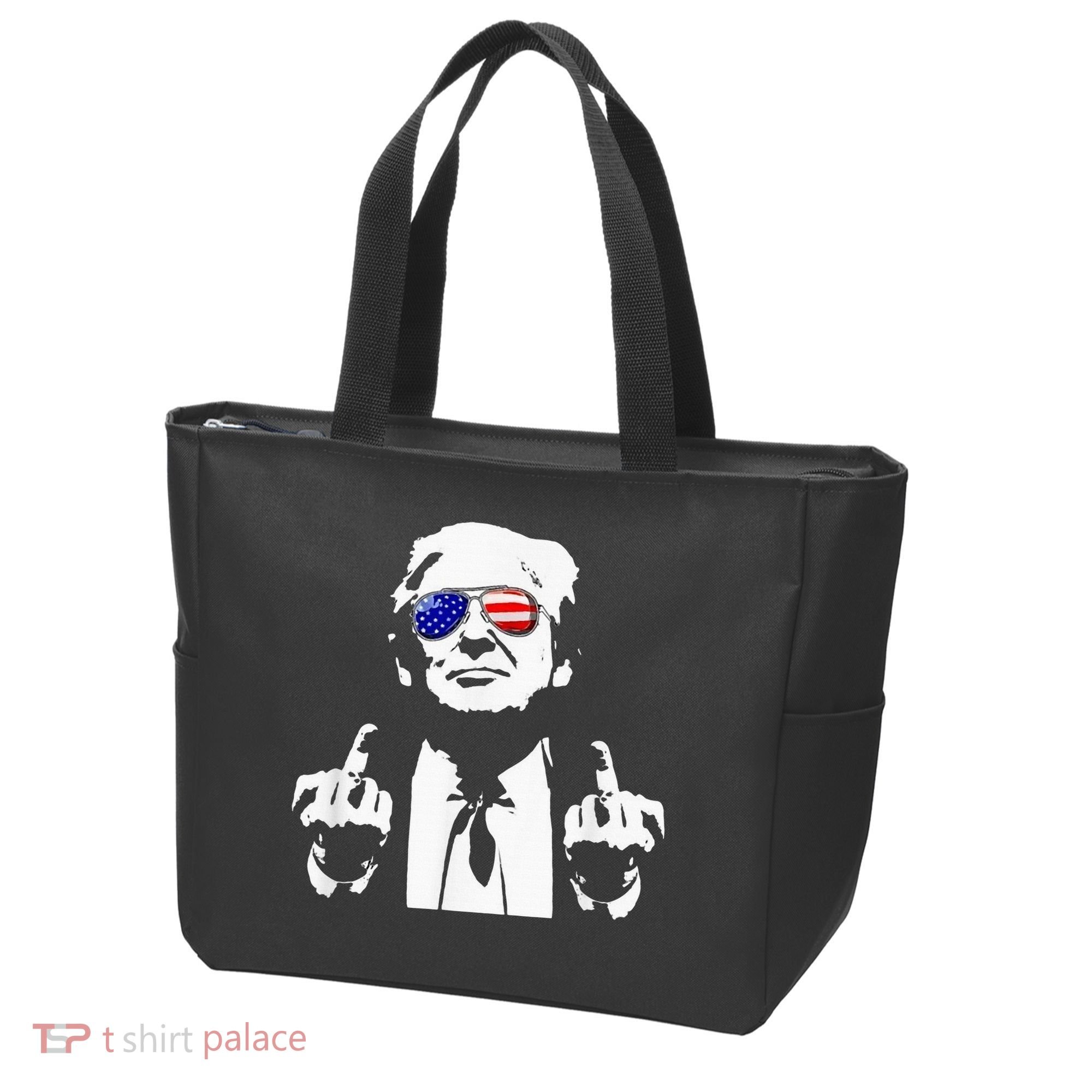 Donald Trump 2024 Middle Finger Conservative Republican Tote Bag