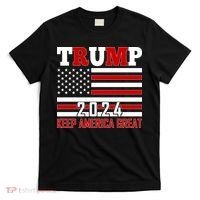 Donald Trump 2024 Keep America Great Usa Flag T-Shirt thumb 0