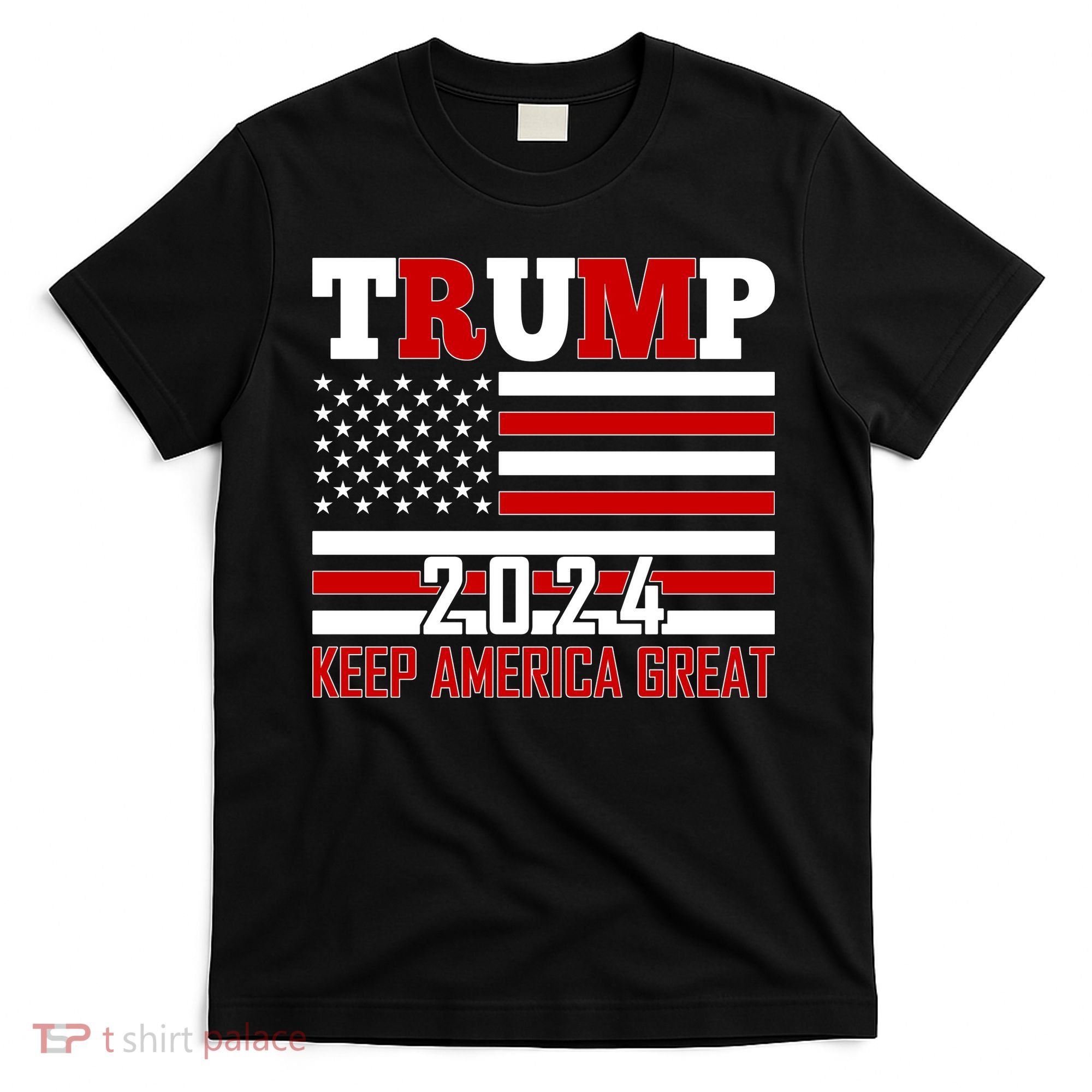 Donald Trump 2024 Keep America Great Usa Flag T-Shirt