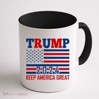 Donald Trump 2024 Keep America Great Usa Flag Coffee Mug thumb 1