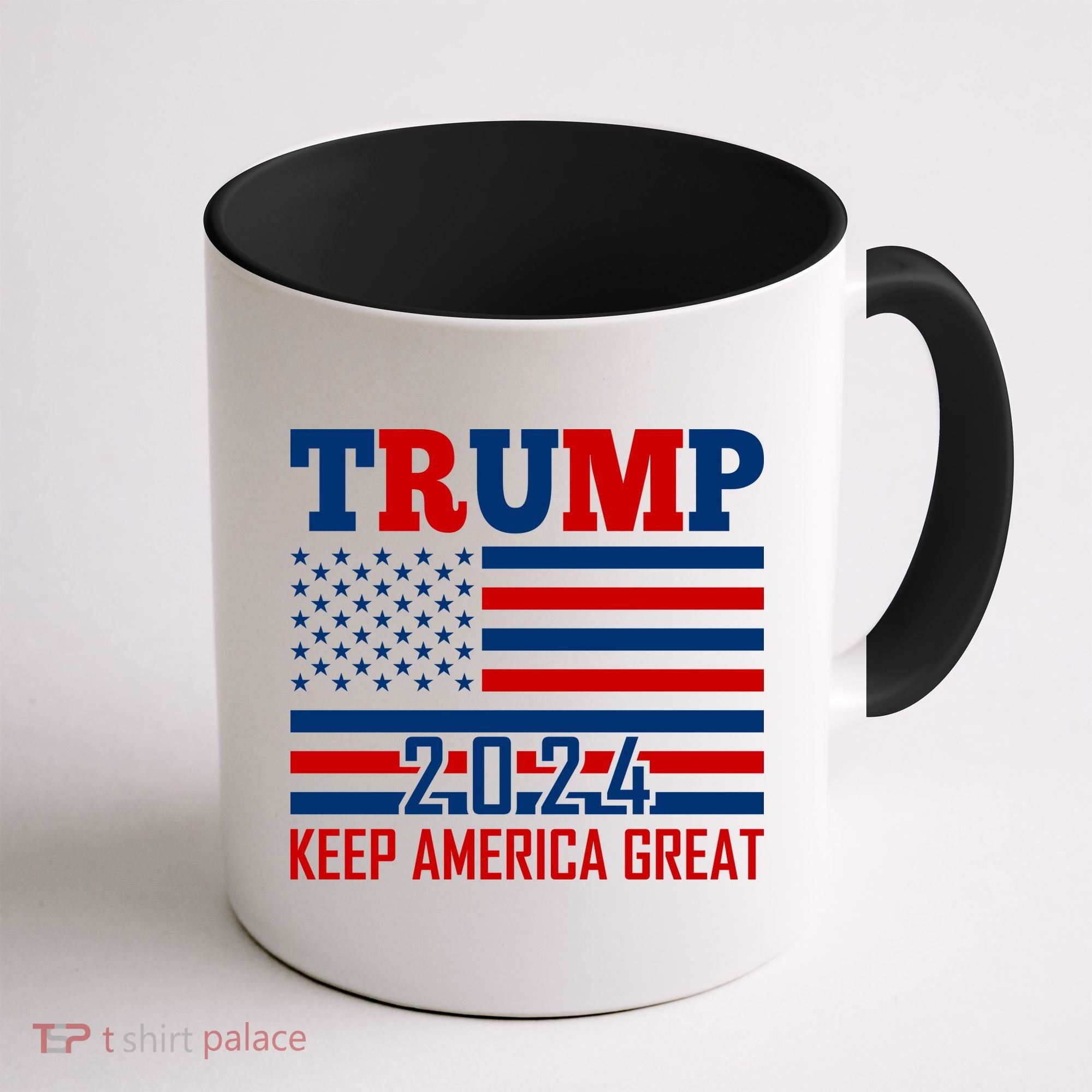 Donald Trump 2024 Keep America Great Usa Flag Coffee Mug