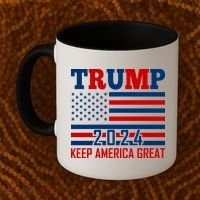Donald Trump 2024 Keep America Great Usa Flag Coffee Mug thumb 2