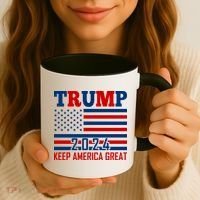 Donald Trump 2024 Keep America Great Usa Flag Coffee Mug thumb 3