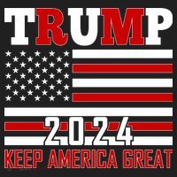 Donald Trump 2024 Keep America Great Usa Flag Beanie thumb 2