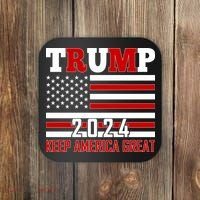Donald Trump 2024 Keep America Great Usa Flag Coaster thumb 0