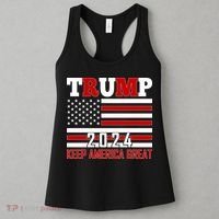 Donald Trump 2024 Keep America Great Usa Flag Women's Tank Top thumb 3