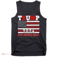 Donald Trump 2024 Keep America Great Usa Flag Tank Top thumb 0