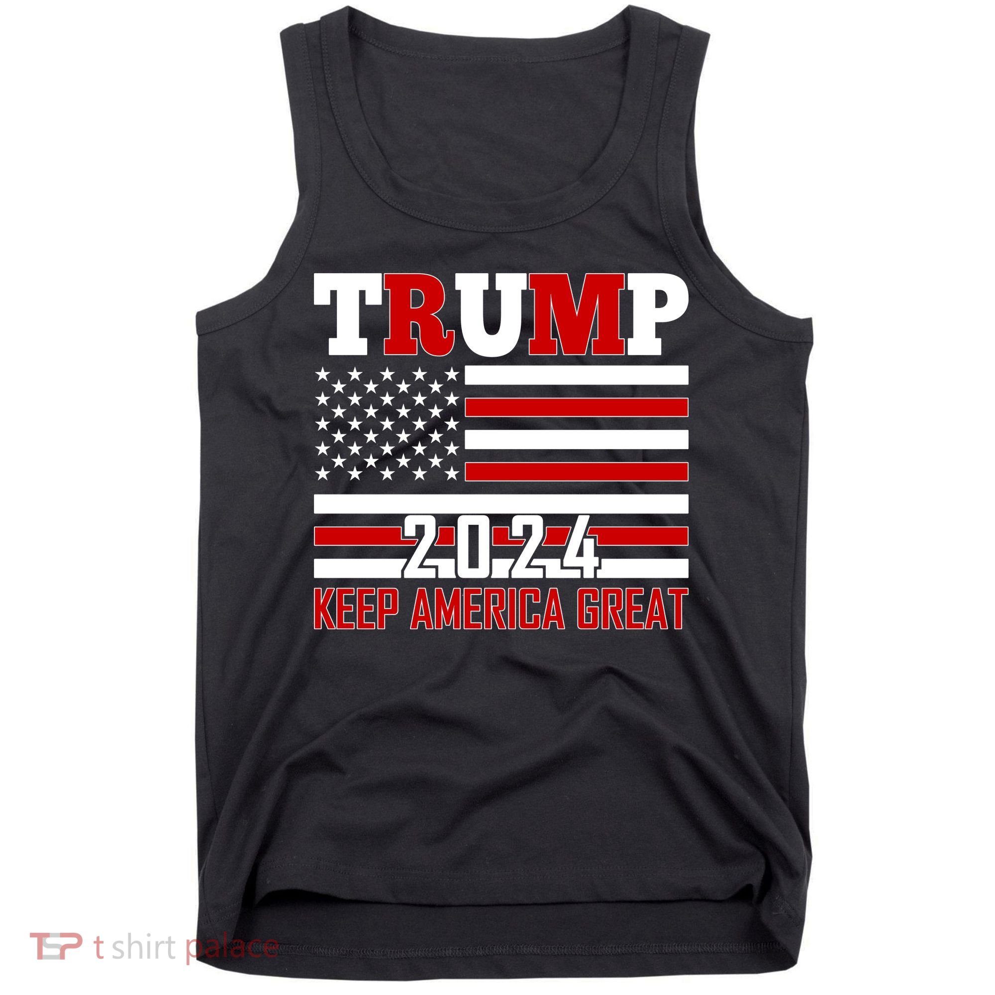 Donald Trump 2024 Keep America Great Usa Flag Tank Top