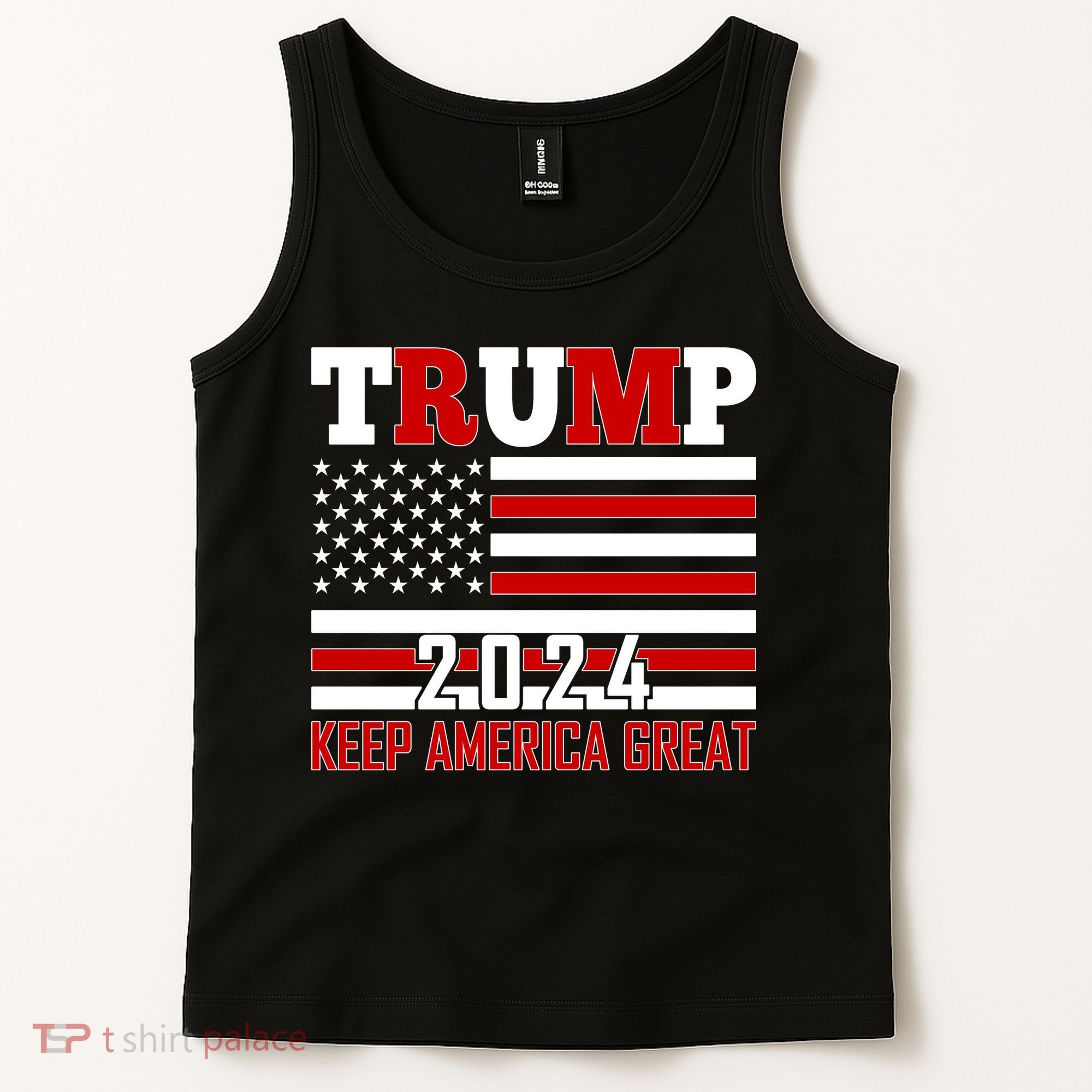 Donald Trump 2024 Keep America Great Usa Flag Tank Top