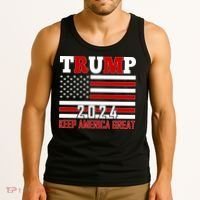 Donald Trump 2024 Keep America Great Usa Flag Tank Top thumb 3