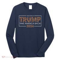 Donald Trump 2024 Take America Back Leopard Print Gift Wo Long Sleeve Shirt thumb 0