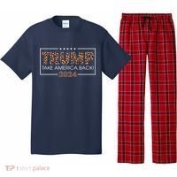 Donald Trump 2024 Take America Back Leopard Print Gift Wo Pajama Set thumb 0