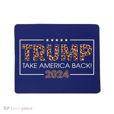 Donald Trump 2024 Take America Back Leopard Print Gift Wo Mousepad