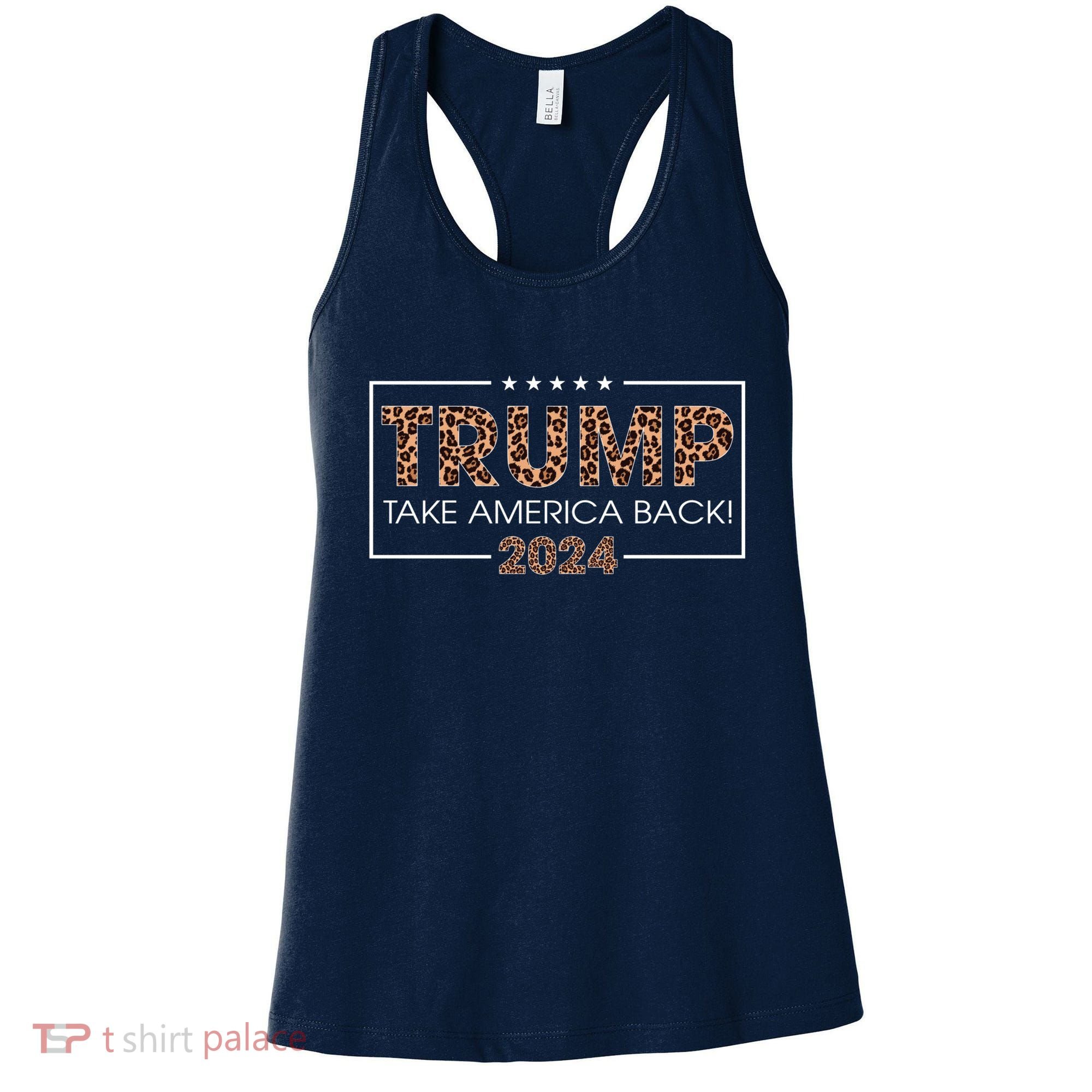 Donald Trump 2024 Take America Back Leopard Print Gift Wo Women's Tank Top