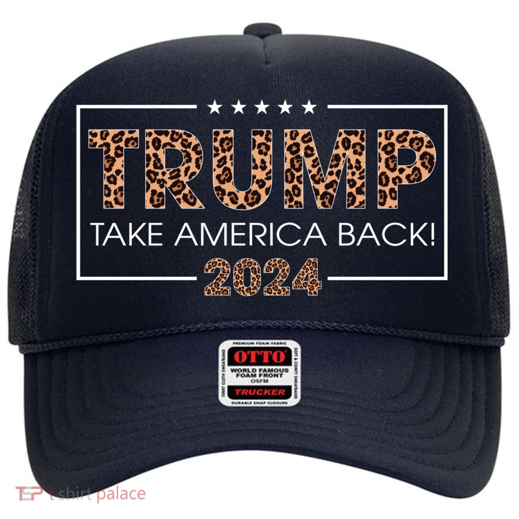 Donald Trump 2024 Take America Back Leopard Print Gift Wo Hat