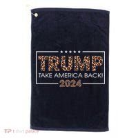 Donald Trump 2024 Take America Back Leopard Print Gift Wo Golf Towel thumb 0