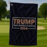 Donald Trump 2024 Take America Back Leopard Print Gift Wo Golf Towel thumb 1