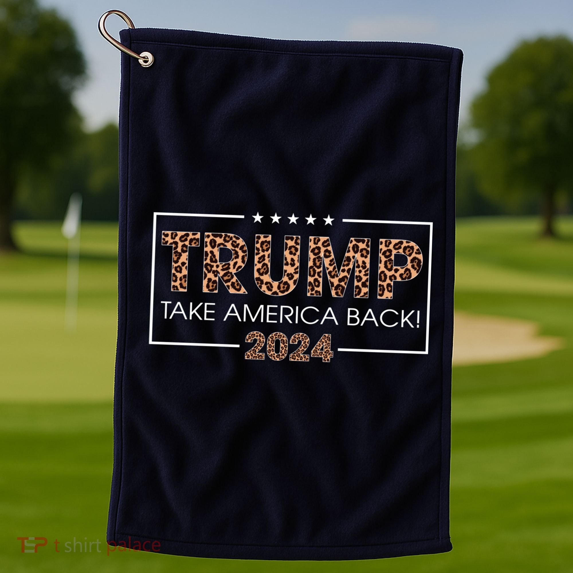 Donald Trump 2024 Take America Back Leopard Print Gift Wo Golf Towel