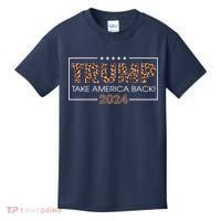 Donald Trump 2024 Take America Back Leopard Print Gift Wo Kids T-Shirt thumb 0