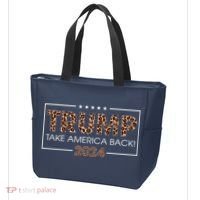 Donald Trump 2024 Take America Back Leopard Print Gift Wo Tote Bag thumb 3