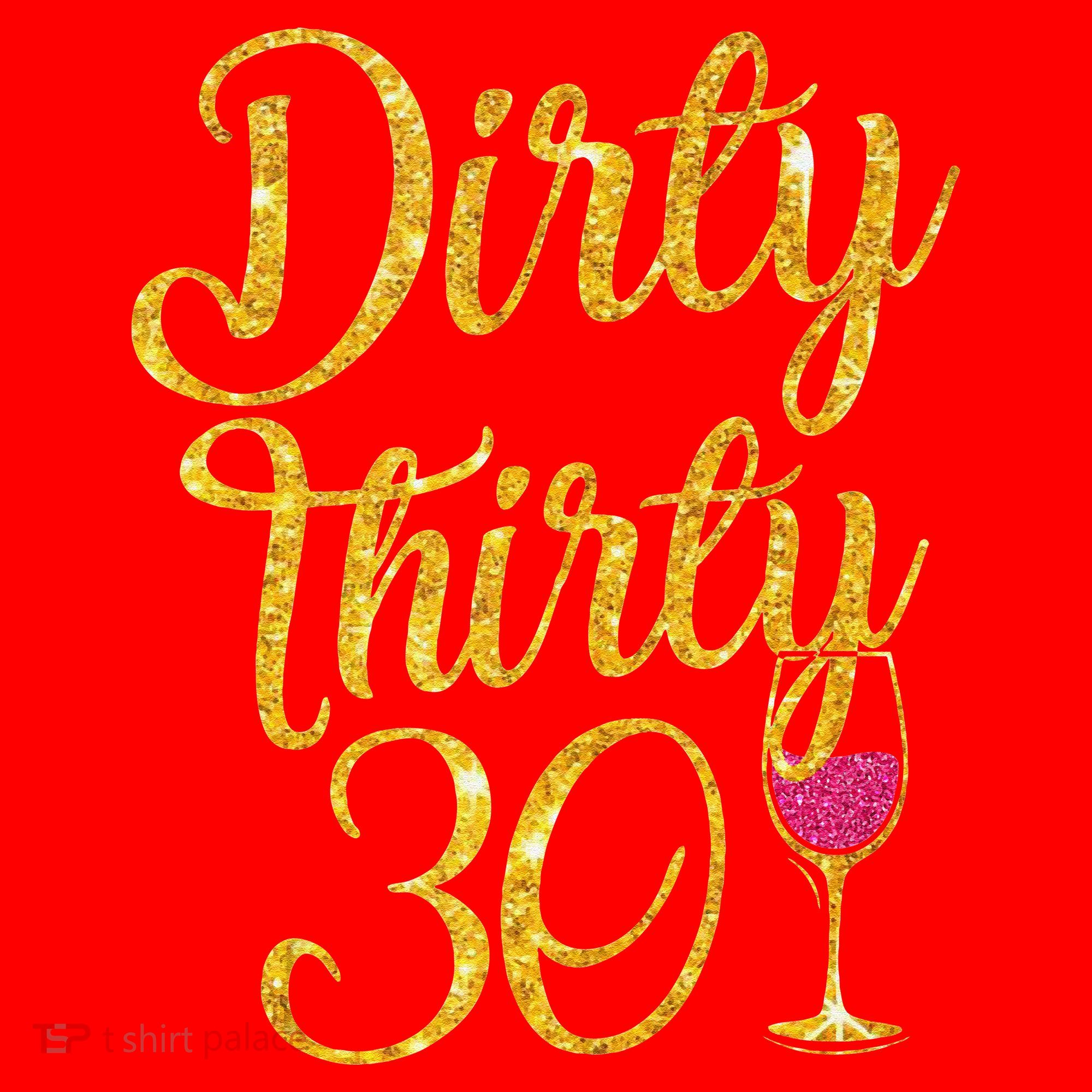 Dirty Thirty 30 Years Old 30th Birthday Party Gift Ideas Tank Top Santa Hat