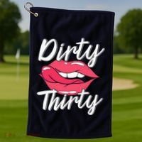 Dirty Thirty 30th Birthday 30 Years Old Bday Celebrant Golf Towel thumb 1