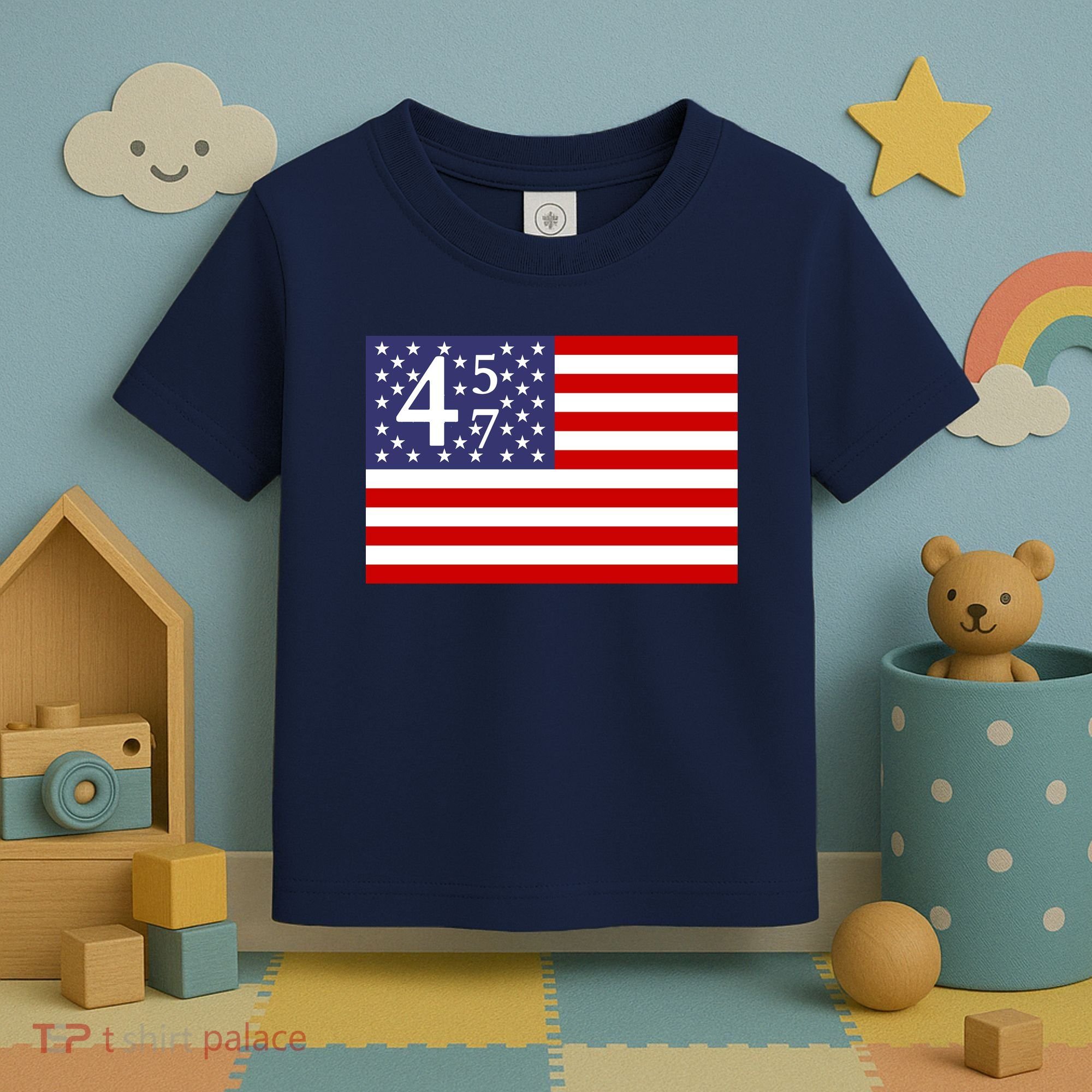 Donald Trump 45 47 Political Toddler T-Shirt