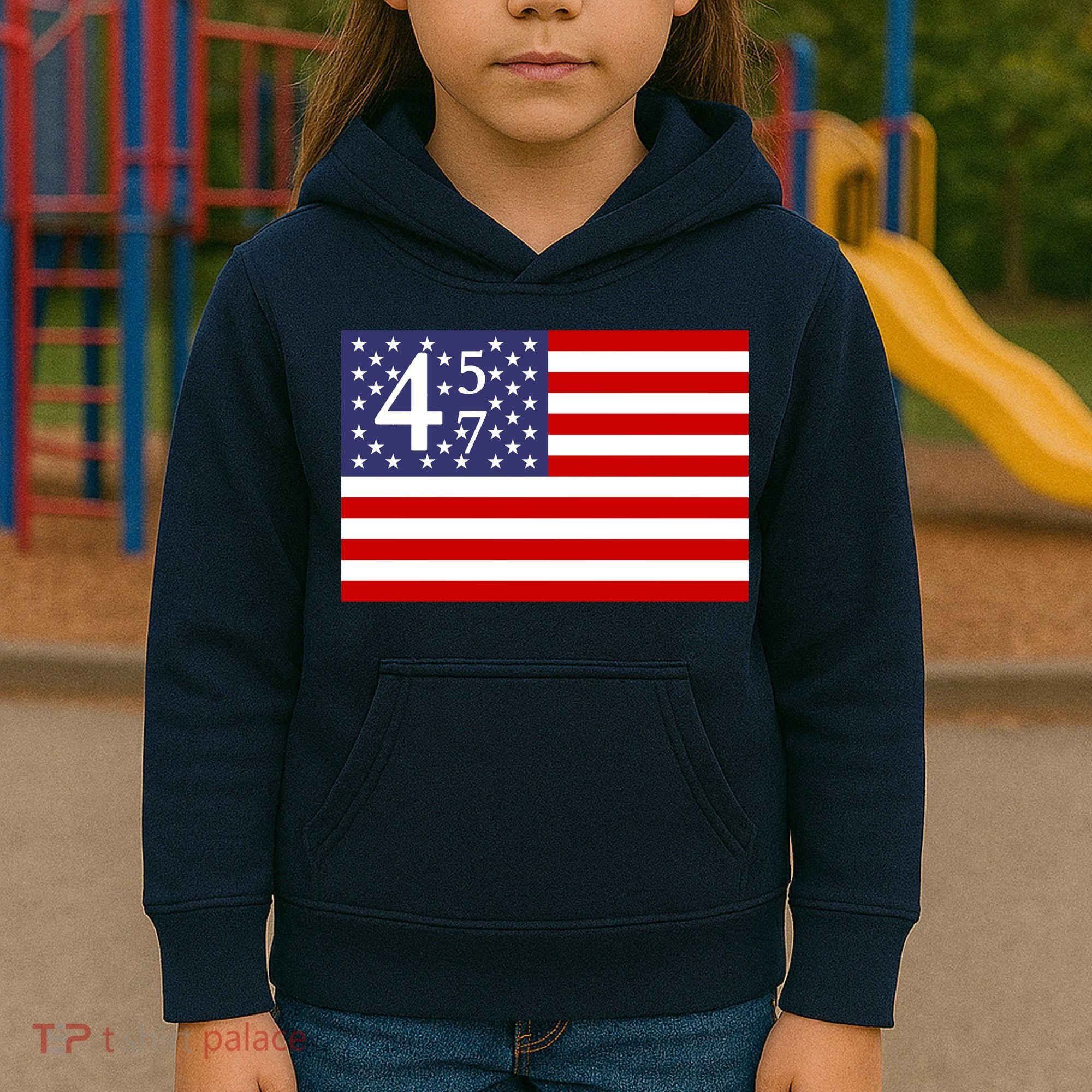 Donald Trump 45 47 Political Kids Hoodie