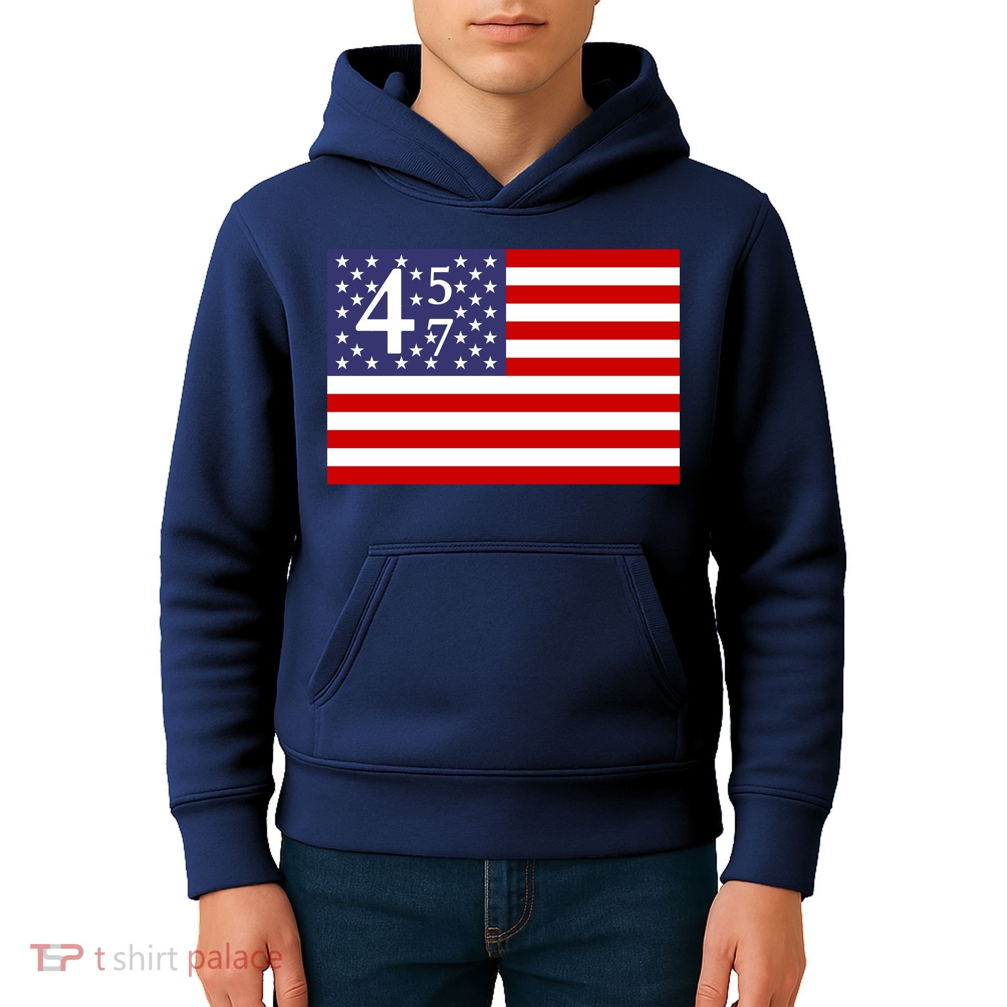Donald Trump 45 47 Political Kids Hoodie